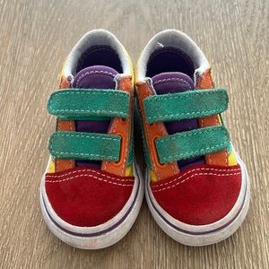 Toddler vans. Multicolored. Used but taken good care of! Super cute!